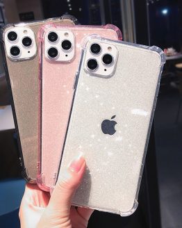 Anti-knock Shining Glitter Powder Phone Case For iPhone 11 11Pro Max X XR XS Max 8 7 6 6S Plus Transparent Soft TPU Back Cover