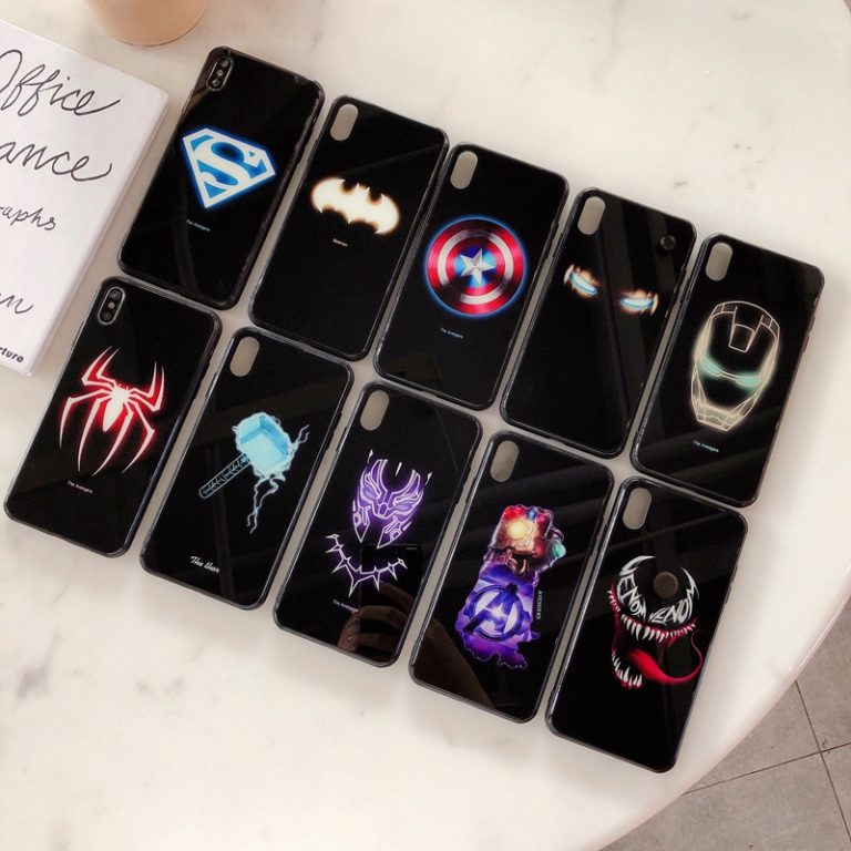 Luminous Glass Case For iphone 11 pro Max 7 8 6s Plus Xs Max Xr