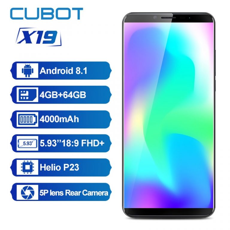 Cubot X19 Helio P23 Octa Core 18:9 FHD+ 4GB+64GB 5.93'' Smartphone Dual Camera 16.0MP 2160*1080 4000mAh 4G LTE Face ID Cellphone 2 ONLY BATTERY FOR Cubot X19 – 4GB+64GB Octa-Core Smartphone with 16MP Dual Cameras & 4000mAh Battery