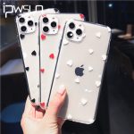 iPWSOO Love Heart Transparent Soft Shell Phone Cases For iPhone 11 Pro Max XR XS X XS Max 7 8 6 6s Plus TPU Clear Cover Coque