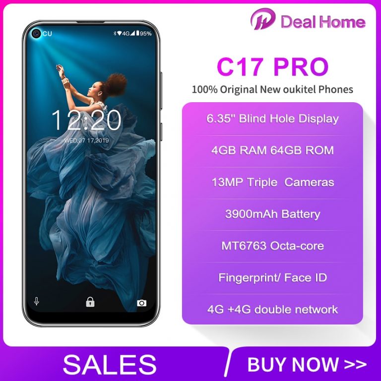 Oukitel C17 Pro 6.35" Full screen 4GB RAM 64GB ROM 13MP Triple Rear Camera