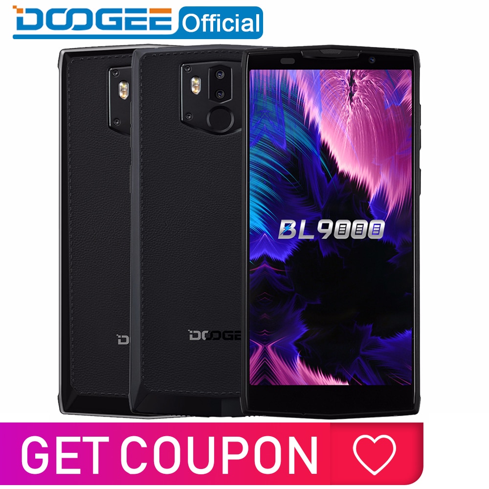 DOOGEE BL9000 Smartphone 6GB 64GB Helio P23 Octa Core 5V5A Flash Charge 9000mAh Wireless Charge 5.99" FHD+ Android 8.1