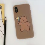 JAMULAR Cartoon Bear Silicone Soft Phone Case For iPhone 7 11 Pro