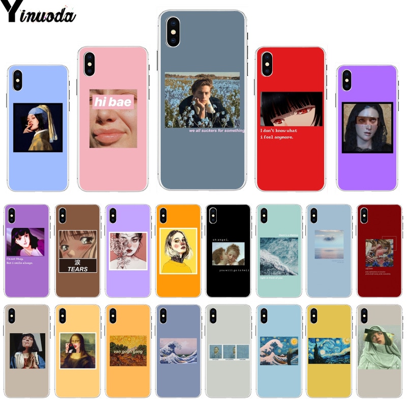 Yinuoda Great art aesthetic van Gogh Mona Lisa David Beautiful Phone Case for iPhone 8 7 6 6S Plus X XS MAX 5 5S SE XR 11 Pro