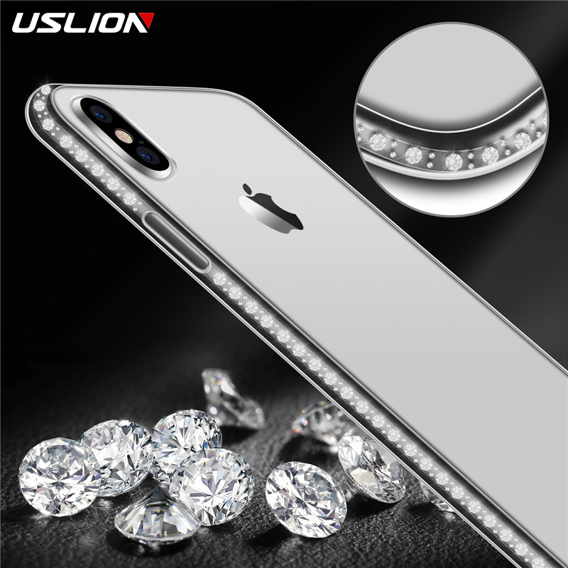 USLION Soft Case For iPhone 11 Pro XR 8 7 6s Plus 5s SE X XS MAX Transparent TPU For iPhone XS MAX Phone Case Phone Cover Capa