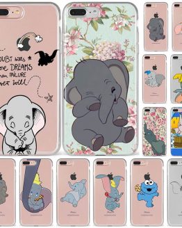 Cute Animal Dumbo Silicone Back Cover Case For iPhone X XS XS 11 pro MAX XR 8 7 6 6S Plus 5 5s SE XS MAX Phone Coque Capa Funda