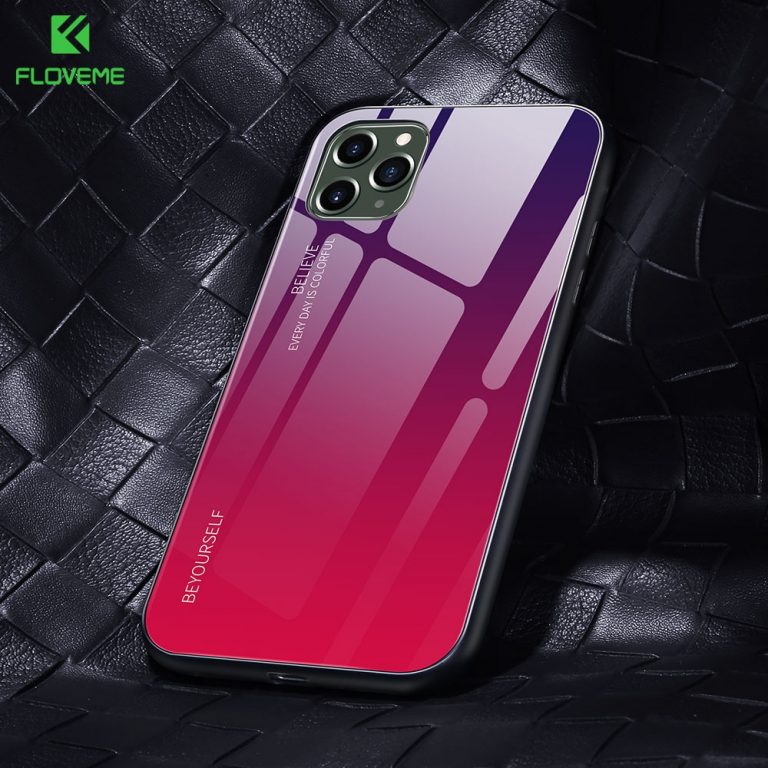 Floveme Gradient Tempered Glass Case For iPhone XR XS MAX X 11 Pro Luxury Cases For iPhone 7 8 6s 6 plus SE 5S Phone Case Cover 1 Floveme Gradient Tempered Glass Case For iPhone XR XS MAX X 11 Pro