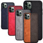 For Apple iphone 11 Case Luxury Soft Silicone edge+Hard Cloth texture protective