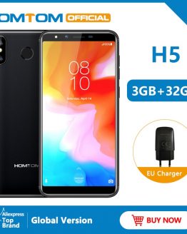 Global version HOMTOM H5 360 OS Android8.1Mobile Phone 3GB+32GB 3300mAh 5.7" Face ID 13MP MT6739 Quad Core 4G FDD-LTE Smartphone