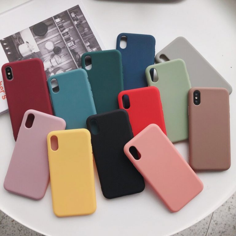 Luxury Phone Case For iPhone 11 Pro 7 6 6s 8 X Plus XR XS Max Simple Solid Color