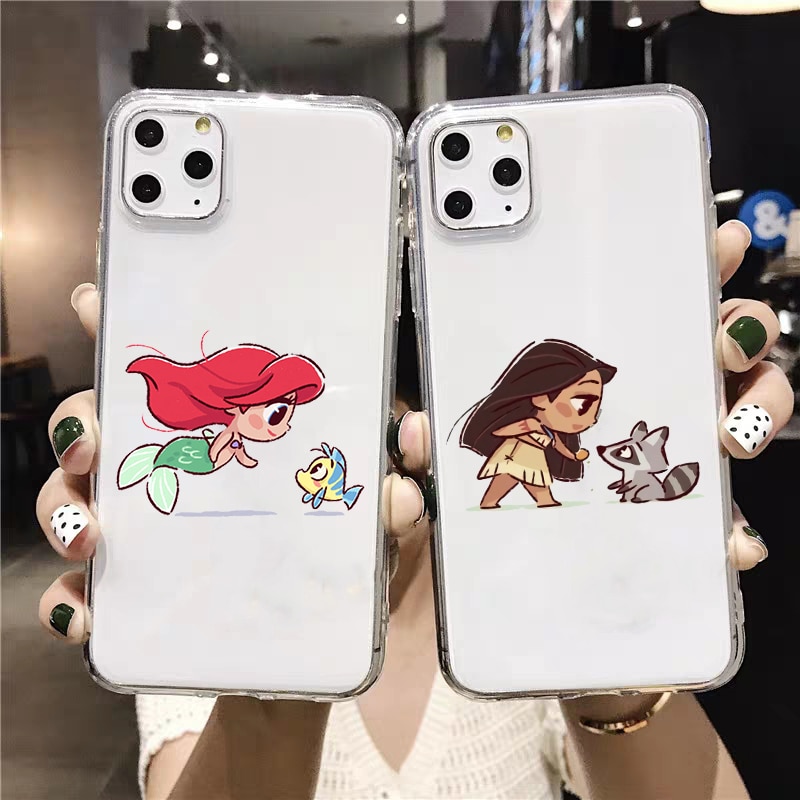 Mini Princesses Cute Mermaid Belle Snowwhite Silicone Coque Soft Phone Case Cover For Iphone 11 Pro Max X Xs Xr 7 8 Plus Cases