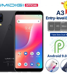 UMIDIGI A3 Android 9.0 Global Band 5.5"incell HD+display 2GB+16GB smartphone Quad core 12MP+5MP Face Unlock Dual 4G Mobile phone