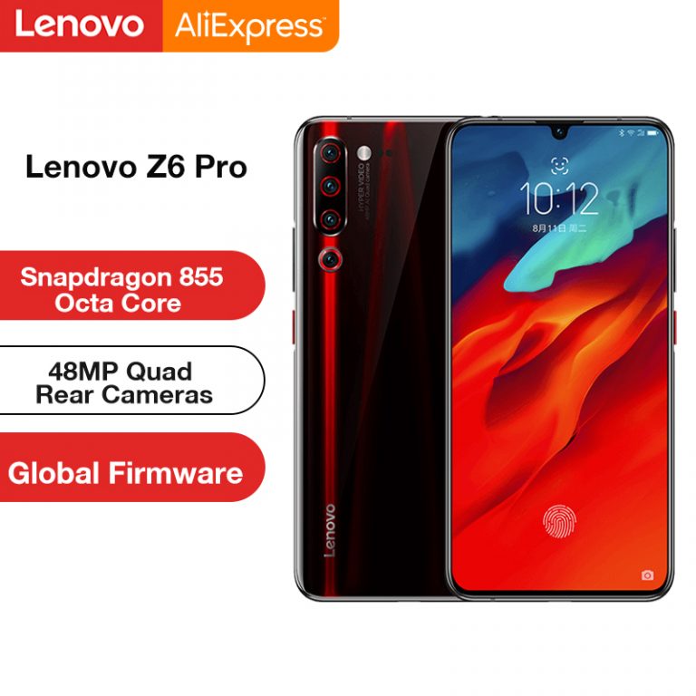 Original Global ROM Lenovo Z6 Pro Snapdragon 855 Octa Core 6.39" FHD Display Smartphone Rear 48MP Quad Cameras