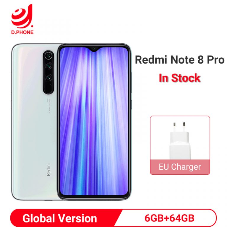 Xiaomi Redmi Note 8 Pro Global Version 6GB 64GB Smartphone 64MP Quad Camera Helio G90T Octa Core 4500mAh NFC Mobile Phone