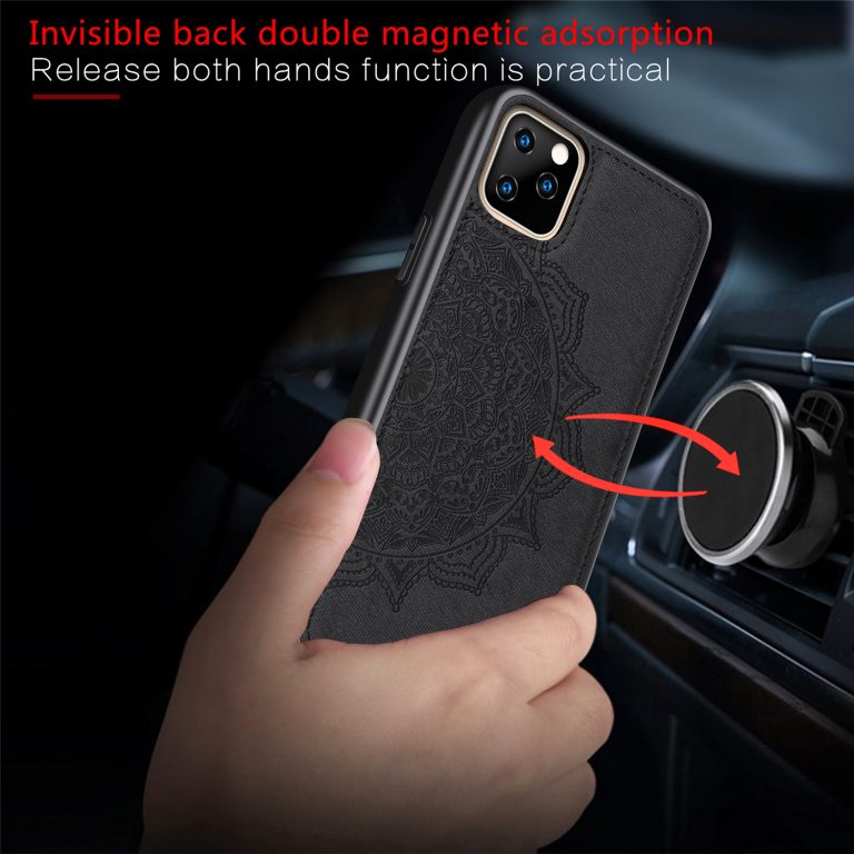 For Apple iPhone 11 Case for iPhone 11 Pro Max Magnetic Fabric Hard PC Silicone Frame Back Cover for iPhone 11 Case 2019 5.8" 2 For Apple iPhone 11 Case for iPhone 11 Pro Max Magnetic Fabric Hard PC Silicone