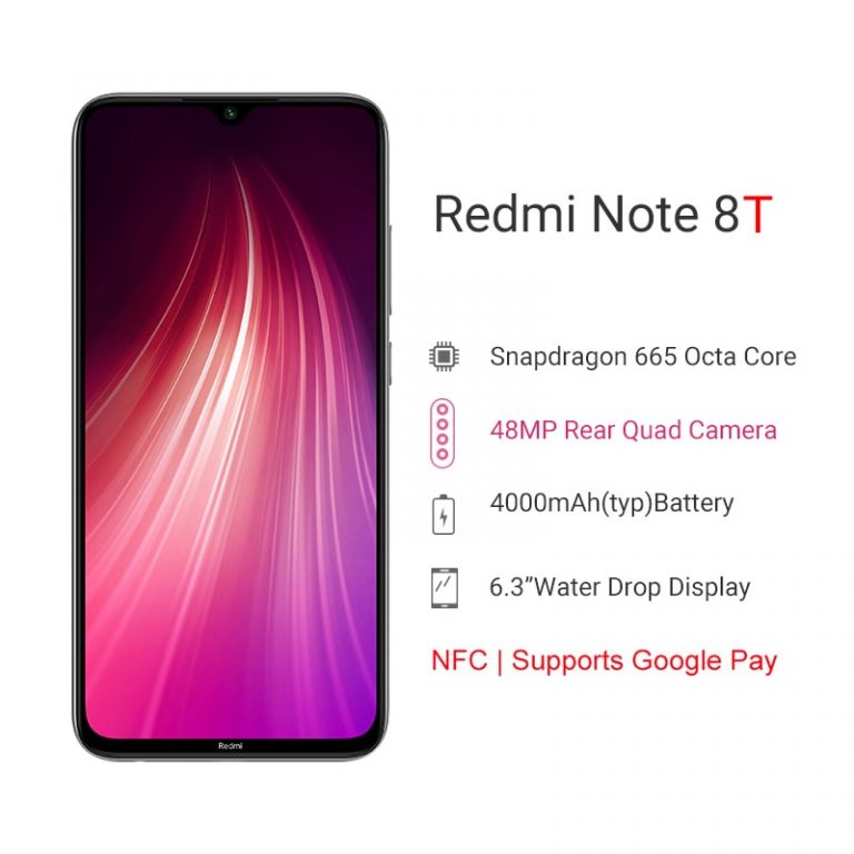 Xiaomi Redmi Note 8T 4GB 64GB Global Version Smartphone Snapdragon