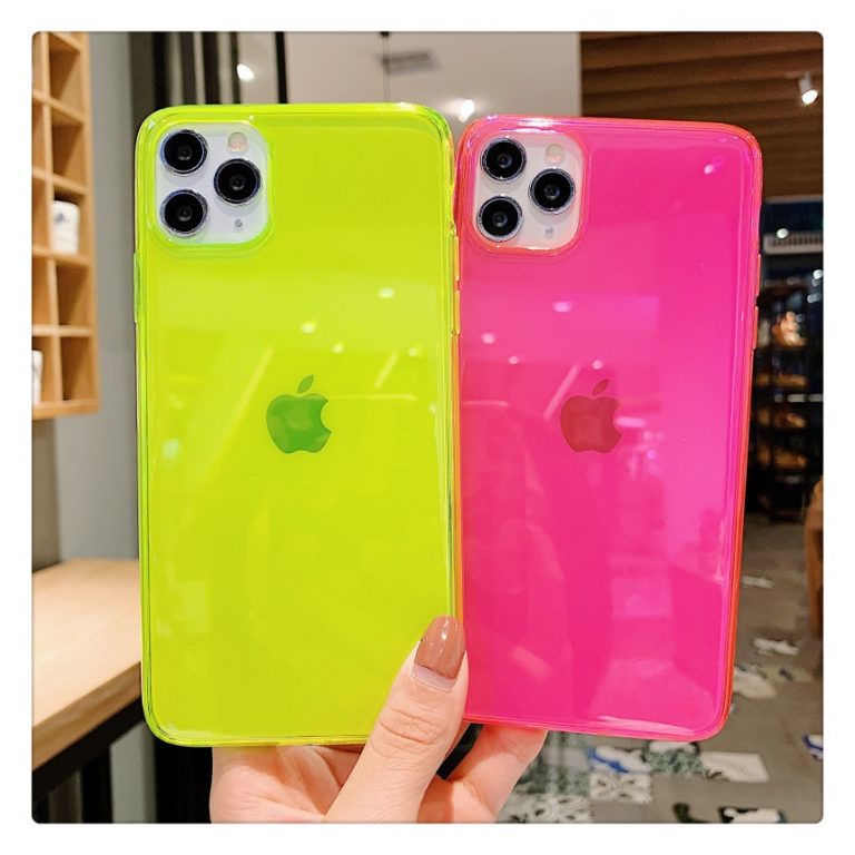 Neon Fluorescent Color Phone Cases For iphone 11 Pro Max XR X XS Max