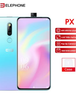 Elephone PX 6.53" FHD+ Full Screen 16MP Pop-Up Camera Mobile phone Android 9.0 Fingerprint Quad Core MT6763 Smartphone 2019