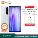 Global Version Xiaomi Redmi Note 8 Pro 6GB RAM 64GB ROM 64MP Quad Rear Camera Smartphone MTK Helio G90T Octa Core 4500mAh