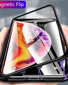 Metal Magnetic Adsorption Glass Case For iphone XR X XS 8 7 Plus 6 6S 11 Pro Max Phone Case For iphone 11 Case Cover Capa Coque