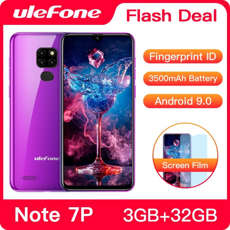 Ulefone Note 7P Smartphone Android 9.0 Quad Core 3500mAh 6.1 inch Triple Camera