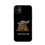 Phone Case For iPhones 11 Pro Max New Cute Baby Yoda Meme Soft silicone