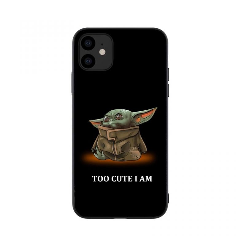 Phone Case For iPhones 11 Pro Max New Cute Baby Yoda Meme Soft silicone