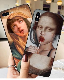 Mona Lisa funny Spoof Art Paintings The Birth Of Venus Soft Cover Phone Case for iPhone 11 Pro Max X 5S 6 6S 7 8 Plus XR XS MAX