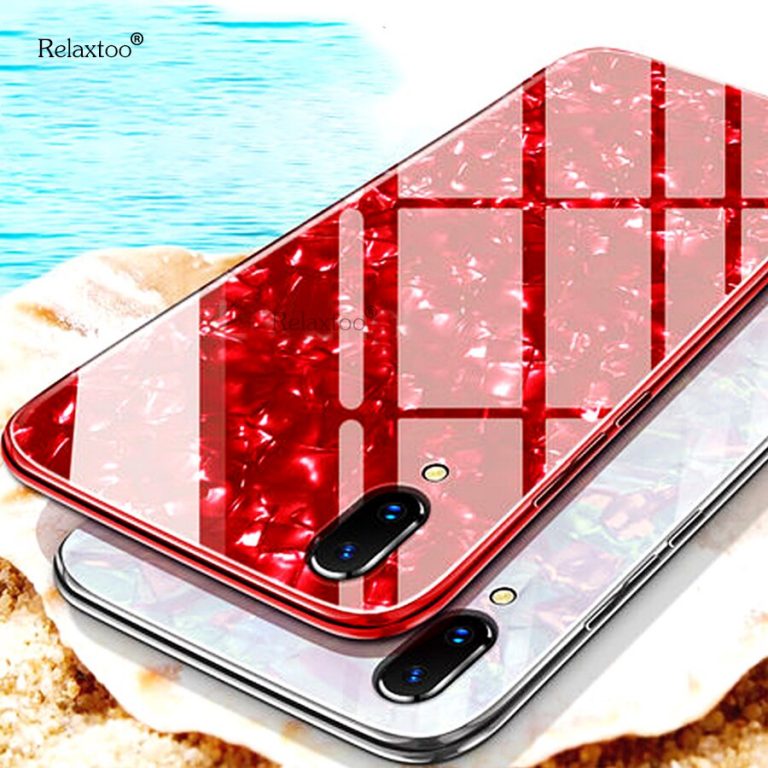 luxury bling tempered glass shell cover for iphone 11 pro max silicone edge case on the for iphone 7 8 6 6s plus 10 coque fundas