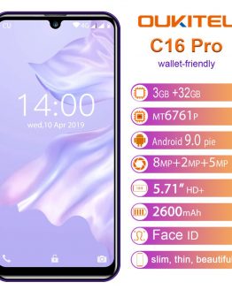 OUKITEL C16 Pro C16pro 4G LTE Smartphone 3+32 GB Quad Core Mobile Phone MTK6761P 5.71 inch Cellphone 2600mAh Face ID Android 9.0