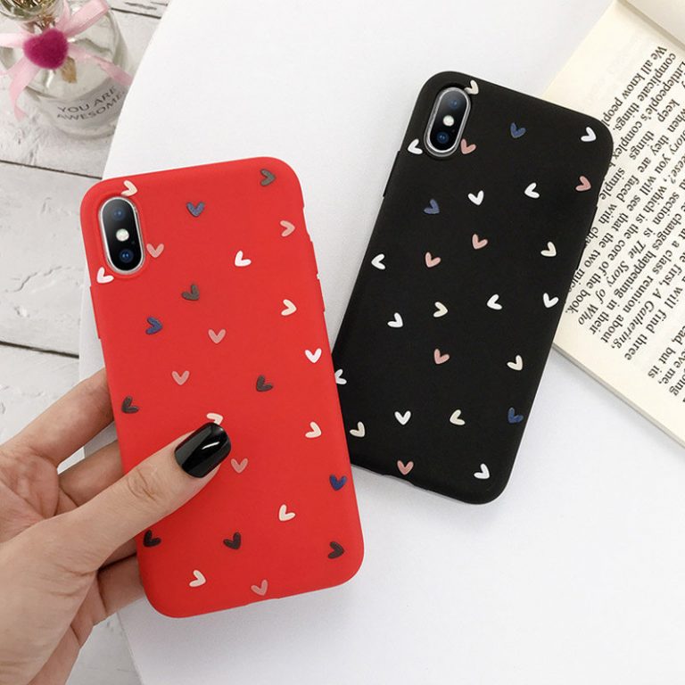 Lovebay Silicone Love Heart Phone Case For iPhone 11 Pro X XR XS Max 7 8 6 6s Plus 5 5s SE Candy Color Shell Soft TPU Back Cover 2 Love Heart Phone Case For iPhone 11 Pro X XR XS Max 7 8 6 6s Plus