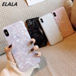 Glossy Marble Case For iphone 6 7 8 Plus 11 Pro X XS Max XR Bling Shell Epoxy Silicon Glitter Soft TPU Cover For iPhone 7 11 pro