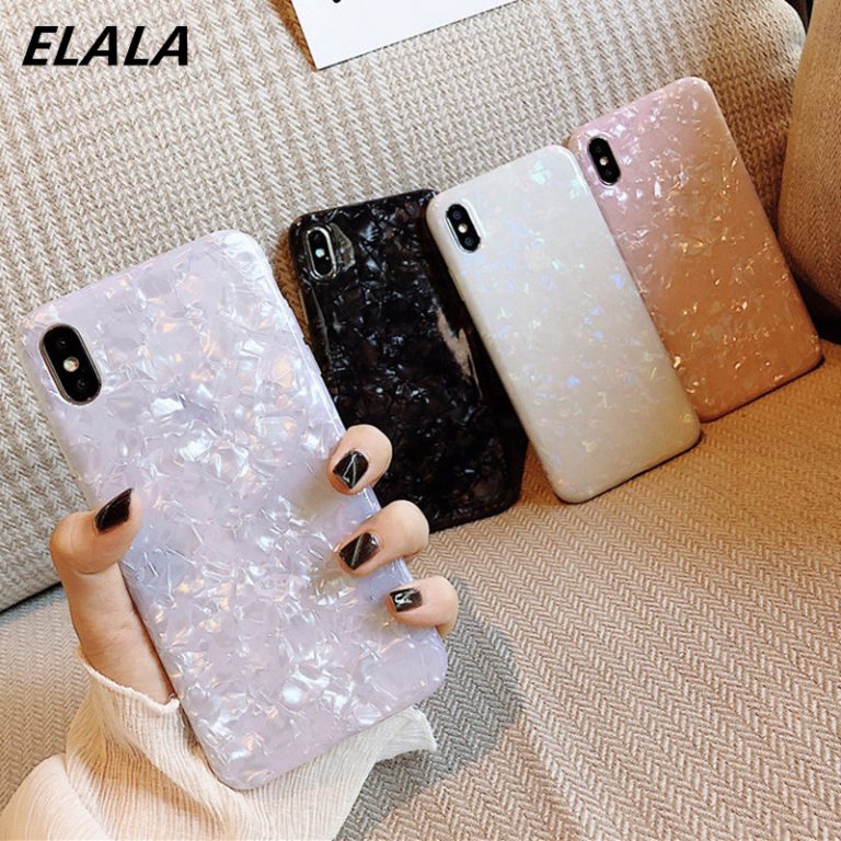 Glossy Marble Case For iphone 6 7 8 Plus 11 Pro X XS Max XR Bling Shell Epoxy Silicon Glitter Soft TPU Cover For iPhone 7 11 pro