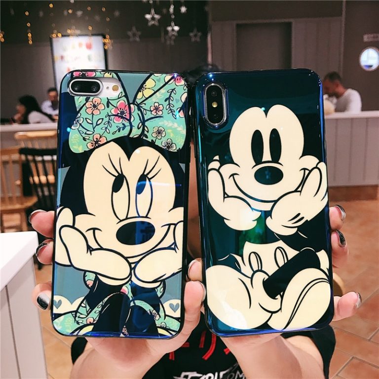 Fashion Blue Ray for iPhone 11 Pro Case Cute Cartoon Minnie Soft Silicone