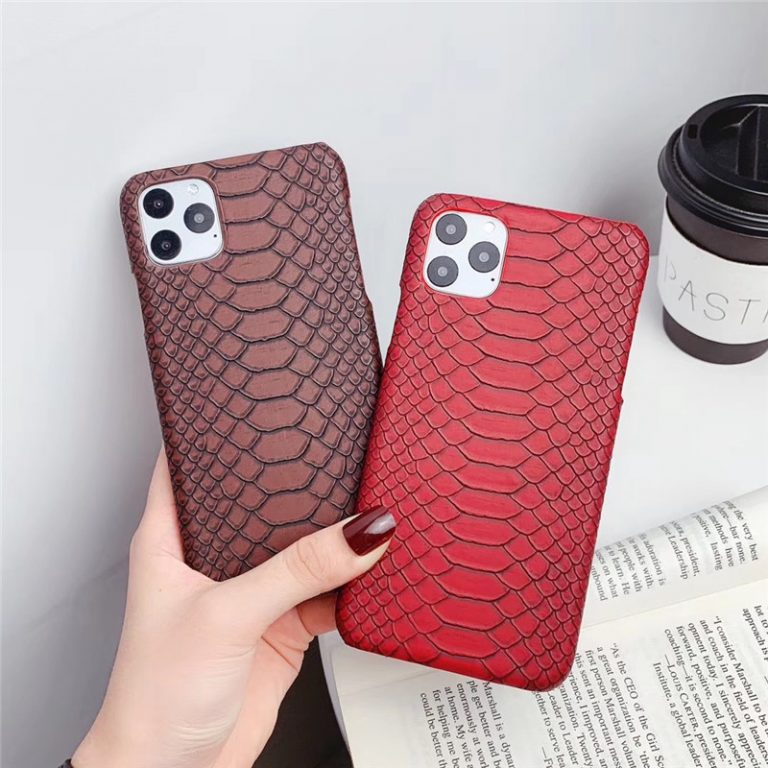 Snake Skin PU Leather Cover for iPhone 11 pro 6 6s Plus 7 7Plus 8 8Plus