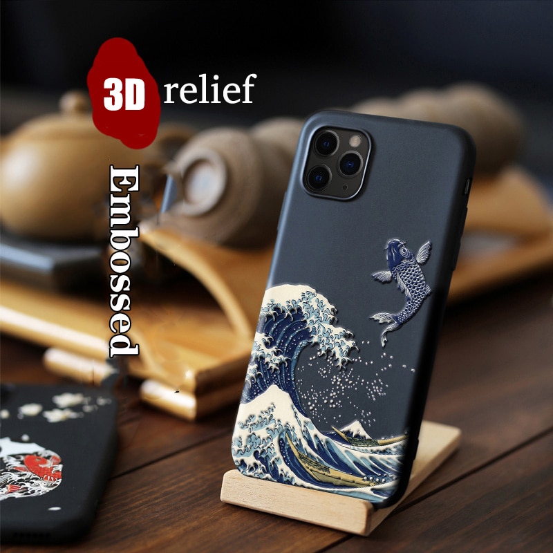 for iPhone 11 Pro Max XR XS Max XR X 8 7 Plus Case 3D Relief Matte Soft Back Cover LICOERS Official Case for iPhone 11Pro Case