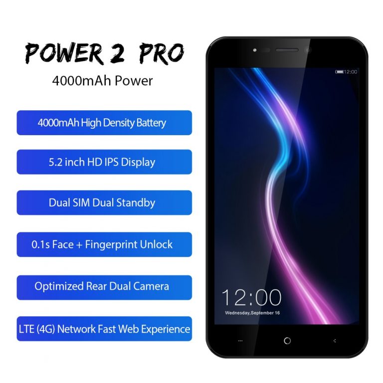 LEAGOO POWER 2 PRO 4000mAh Big Battery Fingerprint Smartphone 2GB+16GB Dual Camera