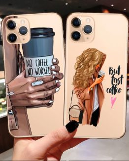 Princess Female boss coffee Phone Case For iPhone 11 Pro Max 2019 Vogue girl Mom Baby Soft Cover For iPhone X 7 8 Plus XR XS Max