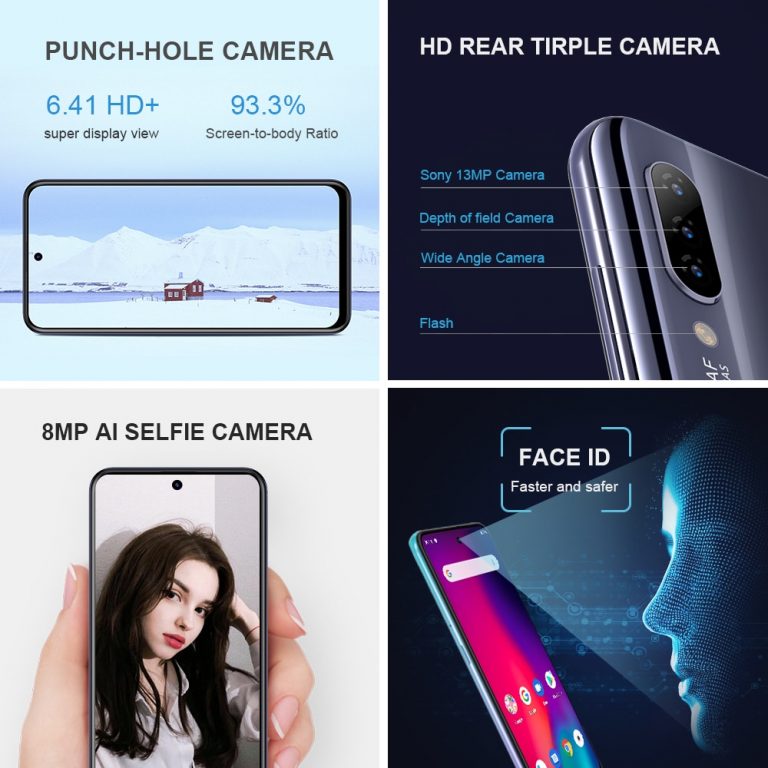 HOMTOM P30 pro Android 9.0 4G Mobile Phone MT6763 Octa Core 4GB 64GB