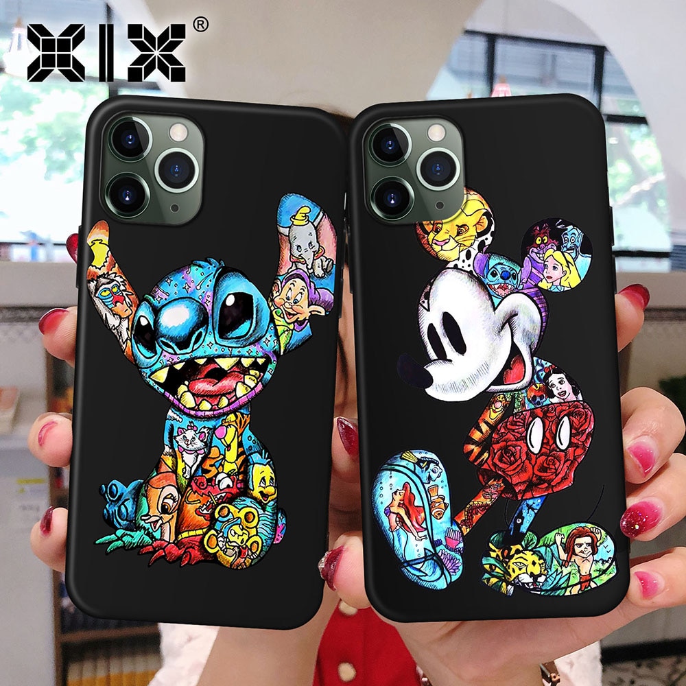 XIX for Funda iPhone 11 Pro Case 5 5S 6 6S 7 8 Plus X XS Max Tattoo Cartoon for Cover iPhone 7 Case Soft TPU for iPhone XR Case