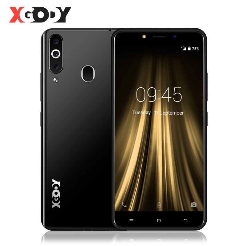 XGODY K20Pro Celular Smartphone Dual 4G SIM 5.5" 18:9 Fingerprint Android 6.0 2GB + 16GB MTK6737 Quad Core 5MP WiFi Mobile Phone