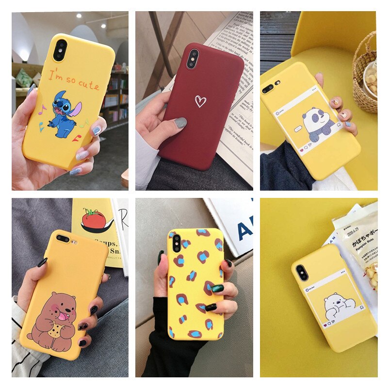 Luxury Silicone Case For iPhone 6 7 6S 8 Plus 5S SE X XS MAX XR 11 Pro Candy Couples Phone Case For iPhone 11 Pro Max Case Girl