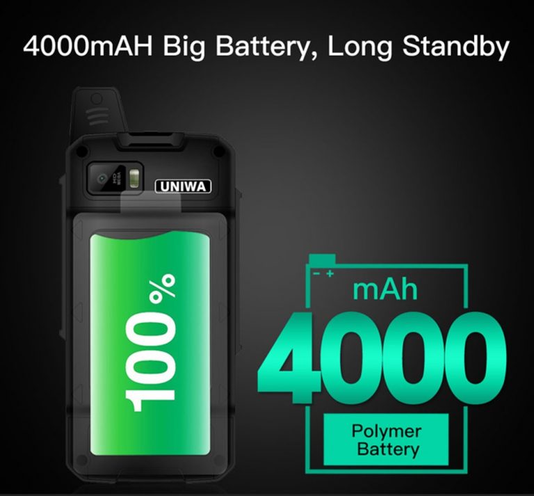 UNIWA F50 Zello PTT Walkie Talkie 2.8 inch Touch Screen 4000mAh 4G LTE Android