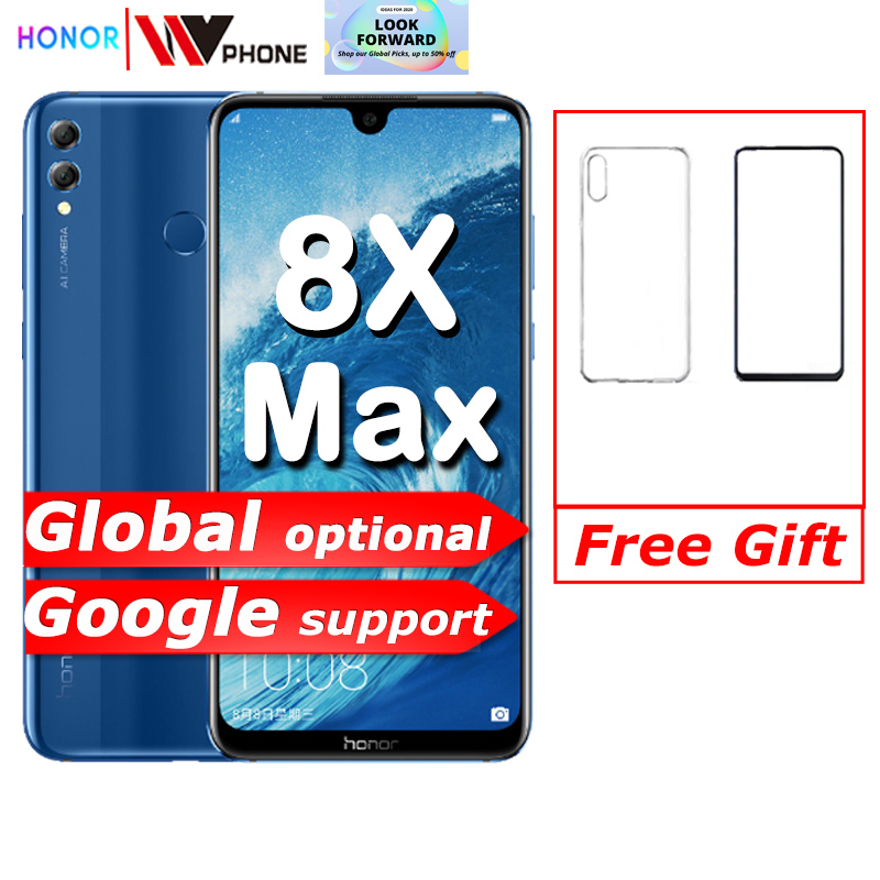 Honor 8X Max 7.12'' big Screen OTA update Smartphone Dual Camera Android 8.1 Octa Core 4900mAh battery fingerprint ID