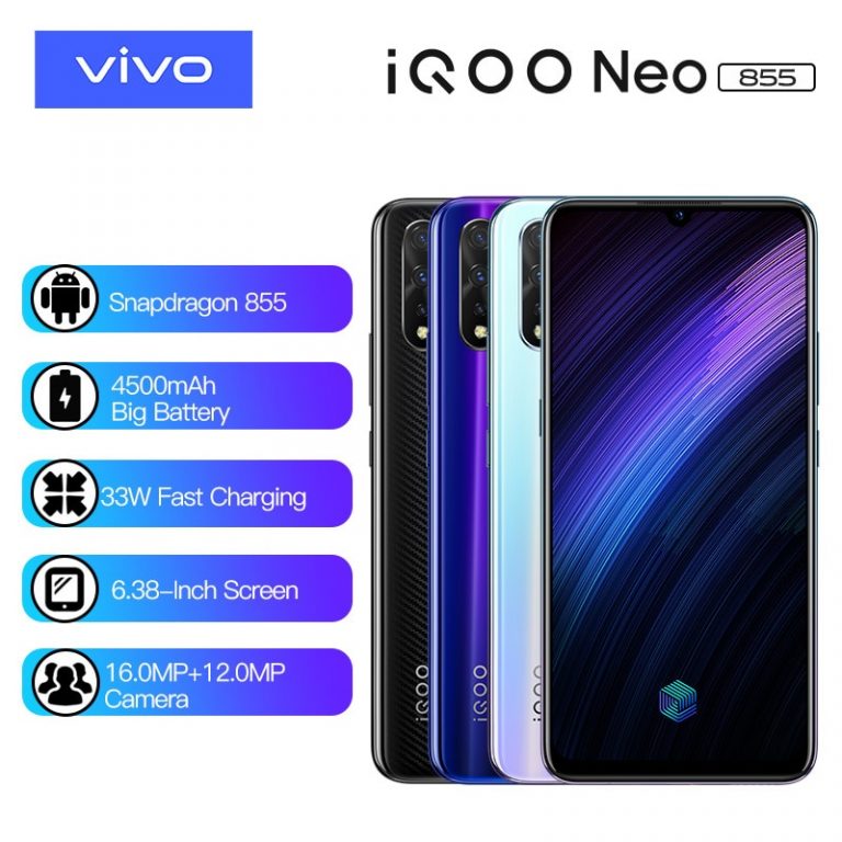 original vivo iQOO Neo 855 Smartphone 6GB 128GB Snapdragon 855 Octa Core