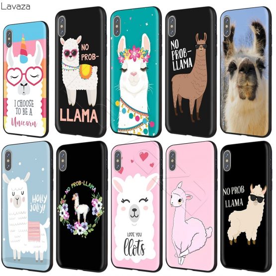 Lavaza No Prob Lama Llama Alpacas Case for iPhone 11 Pro XS Max XR X 8 7 6 6S Plus 5 5s se