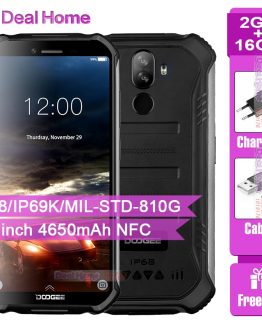 IP68 DOOGEE S40 Lite Quad Core 2GB 16GB Android 9.0 Rugged Mobile Phone 5.5 Inch 4650mAh 8.0MP Fingerprint Face ID Smartphone