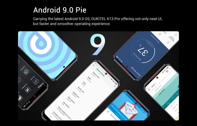OUKITEL K13 Pro Android 9.0 Mobile Phone 5V/6A 11000mAh Octa Core