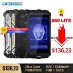 DOOGEE S60 Lite IP68 Wireless Charge Smartphone 5580mAh 12V2A Quick Charge