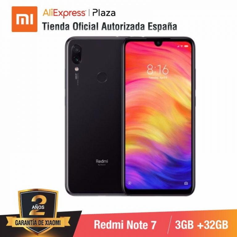 Global Version for Spain] Xiaomi Redmi Note 7 (Memoria interna de 32GB, RAM de 3GB,Camara dual trasera de 48 MP) smartphone